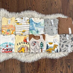 5T NWT Toddler Boy 10 Short Sleeve and Long Sleeve Shirts